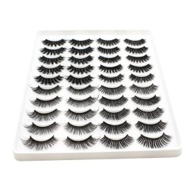 20 Pairs Mink Lashes Natural False Eyelashes Dramatic Volume Fake Lashes Soft Thick Long Eyelashes Wispy Makeup Extension 2022 - 4402