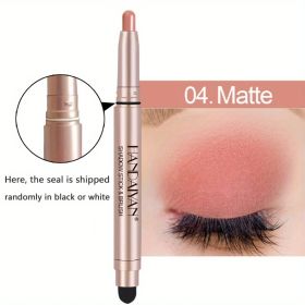 12 Color Eyeshadow Stick Eyeliner Pen, Highlighter Glitter Pearly Shimmer Matte Eyeshadow Pen, Eye Makeup Brightening Stick - No. 4 Color