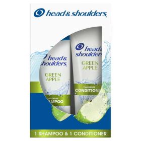 Head and Shoulders Paraben Free Green Apple Shampoo and Conditioner;  12.5oz + 10.9oz - Head & Shoulders