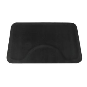 3′x 4.5′x 1/2" Beauty Salon Square Anti-fatigue Salon Mat (Square Outside And Round Inside) Black - as picture