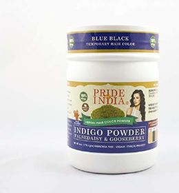 Herbal Indigo Powder - Blue Black - W Gloves 0.5Lb Jar oz - Beauty