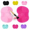 Newest Silicone Brush Cleaner Cosmetic Make Up Washing Brush Gel Cleaning Mat Foundation Makeup Brush Cleaner Pad Scrubbe Board - China - Purple