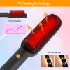 Electric Hair Straightener Brush Straightening Curler Brush Hot Comb 5 Temperature Adjustment 10S Fast Heating - US