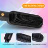 Electric Hair Straightener Brush Straightening Curler Brush Hot Comb 5 Temperature Adjustment 10S Fast Heating - US