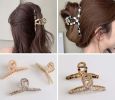 Hair Claw Clip, Elegant Metal Claw Clip, Large Jaw Clip Hair Clamp [E] - ST-BEA11057981-EMMA03771