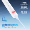 Electric Sonic Dental Calculus Scaler Oral Teeth Tartar Remover Plaque Stains Cleaner Removal Teeth Whitening Portable with LED - white