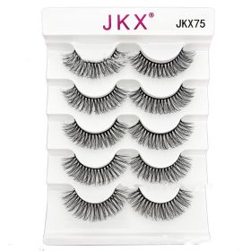 Eye Tail Lengthening Natural Curling Three-dimensional Multi-level Thick Eyelashes (Option: JKX75)