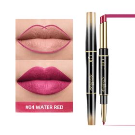 2-in-1 Matte Waterproof Non-Stick Lipstick Pencil (Option: 4 Style)