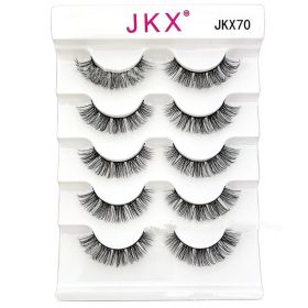 Eye Tail Lengthening Natural Curling Three-dimensional Multi-level Thick Eyelashes (Option: JKX70)