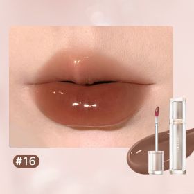 Iced Tea Mirror Lip Glaze Mirror Water Gloss Lip Gloss Glass Jelly Lip Brown Lipstick (Option: 16style)