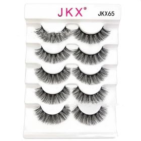 Eye Tail Lengthening Natural Curling Three-dimensional Multi-level Thick Eyelashes (Option: JKX65)