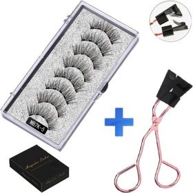 Magnetic False Eyelash Suit Series Magnetic Eyelash Daily Wear Clip Can Be Reused (size: MB7K Eyelash curler)