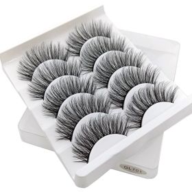 3D False Eyelashes 5Pairs Natural And Soft (Option: GL701)