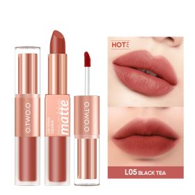 Lip Glaze Nude Milky Coffee Amber Pumpkin Cinnamon Milk Tea Double-headed Lipstick (Option: L05)