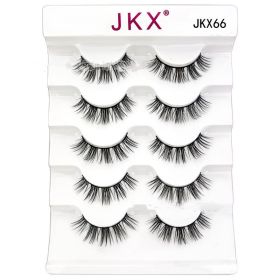 Eye Tail Lengthening Natural Curling Three-dimensional Multi-level Thick Eyelashes (Option: JKX66)