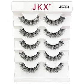 Eye Tail Lengthening Natural Curling Three-dimensional Multi-level Thick Eyelashes (Option: JKX63)