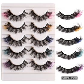 fashion High Color Fried Curly Eyelashes (Option: ColorMix51)