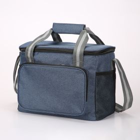 Thickened Outdoor Oxford Cloth Portable Cooler Bag (Color: Navy Blue)