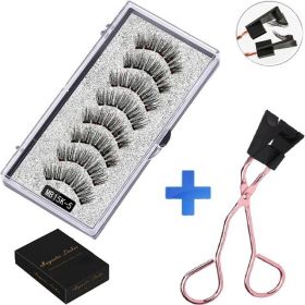 Magnetic False Eyelash Suit Series Magnetic Eyelash Daily Wear Clip Can Be Reused (size: MB15K Eyelash curler)