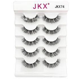 Eye Tail Lengthening Natural Curling Three-dimensional Multi-level Thick Eyelashes (Option: JKX74)