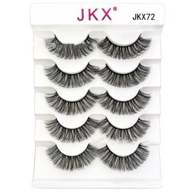 Eye Tail Lengthening Natural Curling Three-dimensional Multi-level Thick Eyelashes (Option: JKX72)