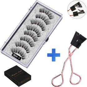 Magnetic False Eyelash Suit Series Magnetic Eyelash Daily Wear Clip Can Be Reused (size: MB4K Eyelash curler)