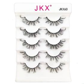 Eye Tail Lengthening Natural Curling Three-dimensional Multi-level Thick Eyelashes (Option: JKX60)