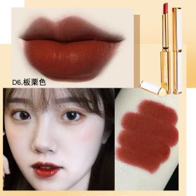 Thin Tube Lipstick Velvet Matte Lambskin Does Not Fade (Option: D6 Chestnut)