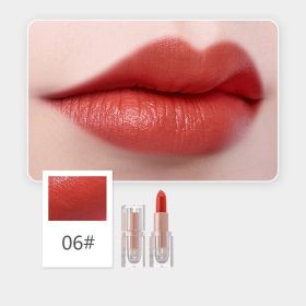 Matte Finish Crystal Square Tube Lipstick (Option: 6 Style)