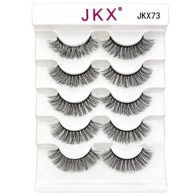 Eye Tail Lengthening Natural Curling Three-dimensional Multi-level Thick Eyelashes (Option: JKX73)