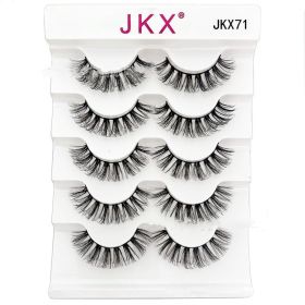 Eye Tail Lengthening Natural Curling Three-dimensional Multi-level Thick Eyelashes (Option: JKX71)