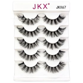 Eye Tail Lengthening Natural Curling Three-dimensional Multi-level Thick Eyelashes (Option: JKX67)