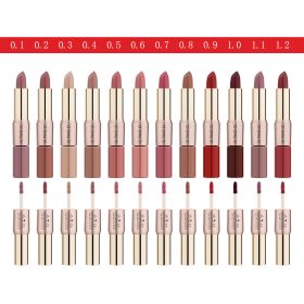 Double-headed Matte Finish Lip Gloss Lipstick Two-in-one (Option: Color-model1.2)