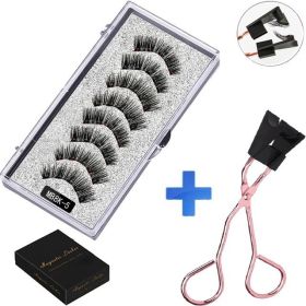 Magnetic False Eyelash Suit Series Magnetic Eyelash Daily Wear Clip Can Be Reused (size: MB8K Eyelash curler)