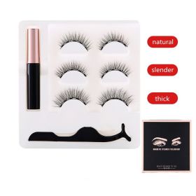 Magnetic Eyeliner Eyelash Set Natural Thick Magnet False (Option: Hybrid)