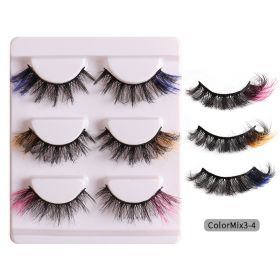 fashion High Color Fried Curly Eyelashes (Option: ColorMix34)