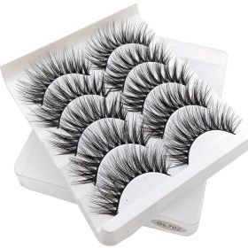 3D False Eyelashes 5Pairs Natural And Soft (Option: GL702)