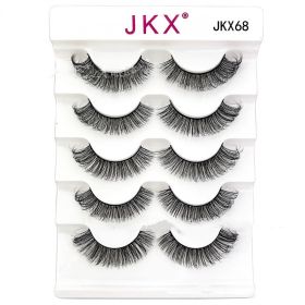 Eye Tail Lengthening Natural Curling Three-dimensional Multi-level Thick Eyelashes (Option: JKX68)