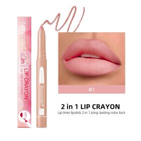 Two-in-one Lip Liner Long Lasting Waterproof Matte (Option: 1G-1 Style)